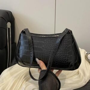 Black croc bag
