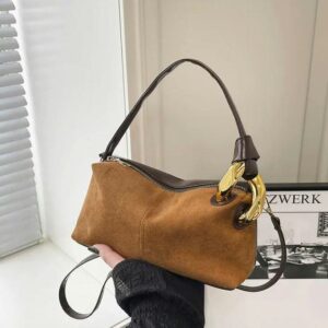 Camel Brown Suede bag