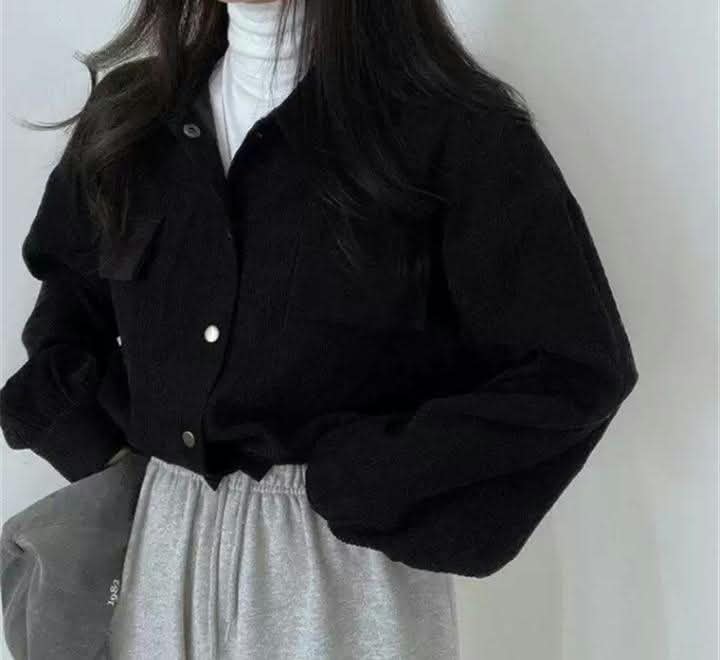 Black Cropped Jacket - Image 2