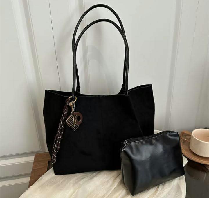 Black tote bag