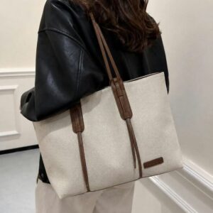 Beige and brown bag