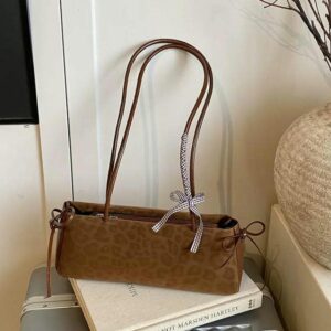 leopard print shoulder bag