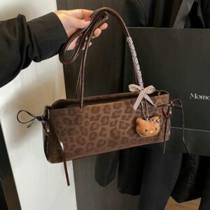 Brown Leopard Print Bag