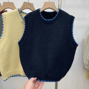 Navy Knit Sweater Vest