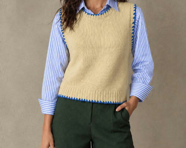 Butter Yellow Knit Vest - Image 3